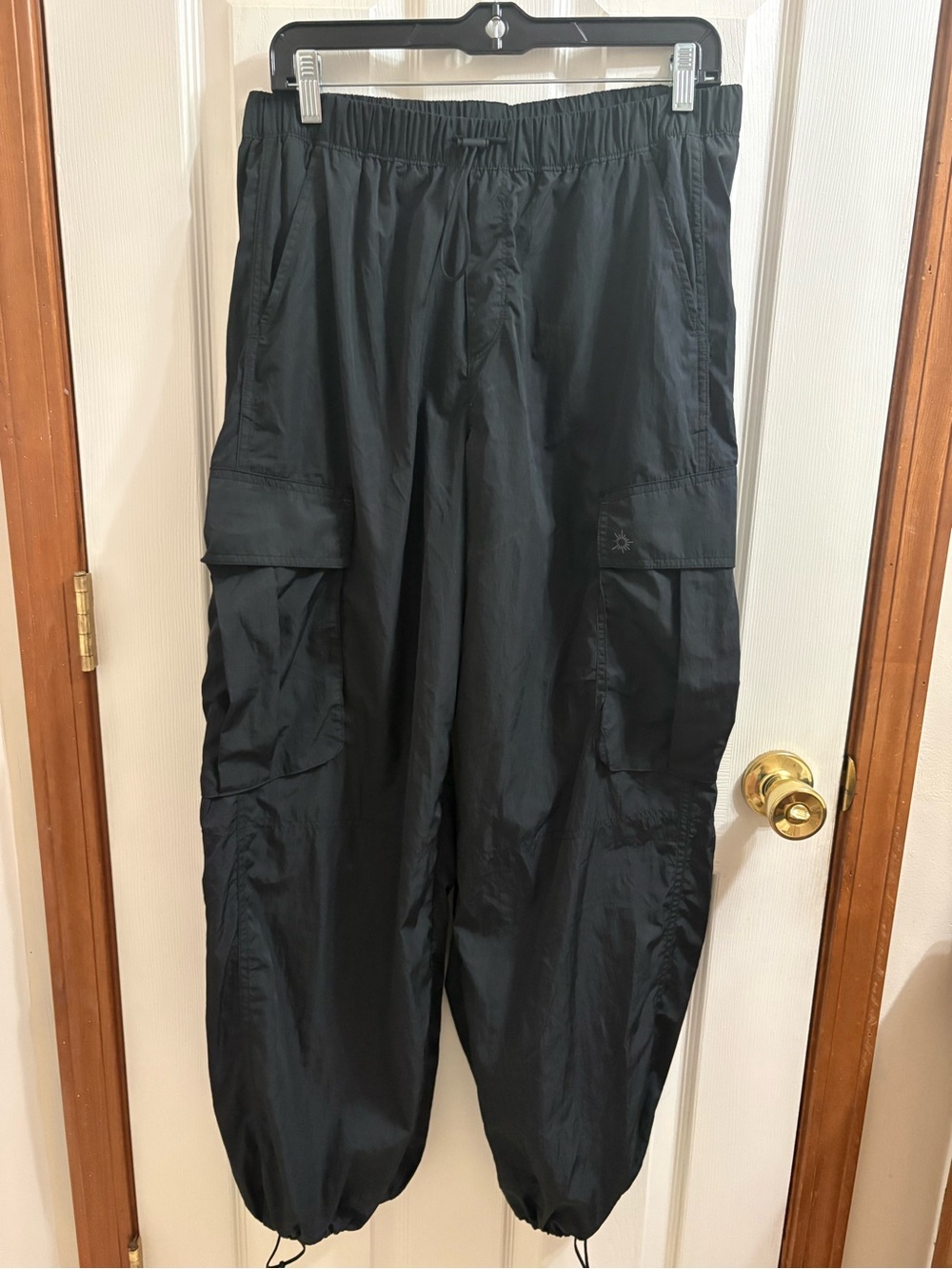 aerie offline Black windbreaker Track Pants
